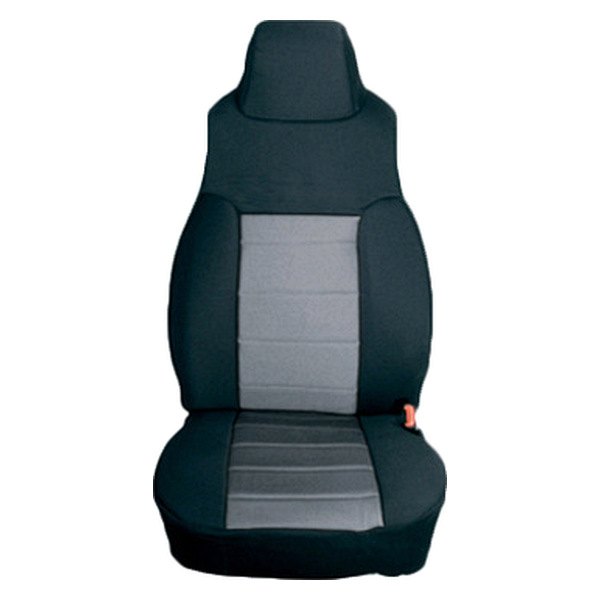  Rugged Ridge® - Poly Cotton 1st Row Black & Gray Seat Covers