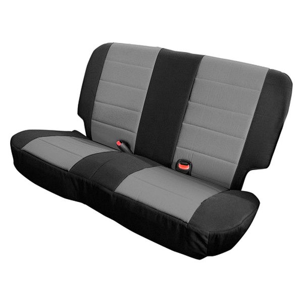  Rugged Ridge® - Poly Cotton 2nd Row Black & Gray Seat Covers