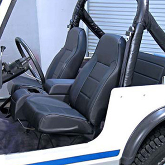 Rugged Ridge® - Replacement Front Bucket Seat, Black Denim