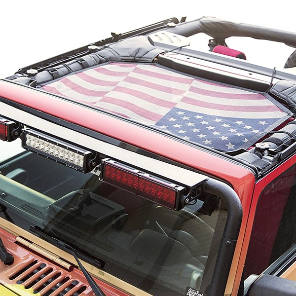 Rugged Ridge® - Eclipse Front Cover American Flag Sun Shade