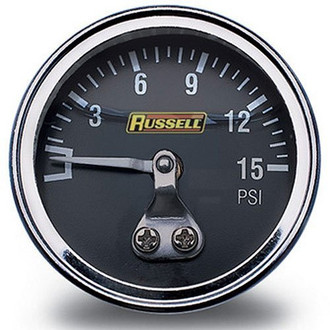 Russell® - 1-1/2" Liquid Filled Fuel Pressure Gauge, 15 PSI