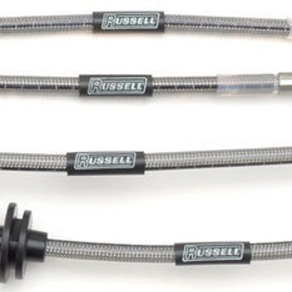 Russell® - Braided Stainless Steel Front Brake Hose Kit