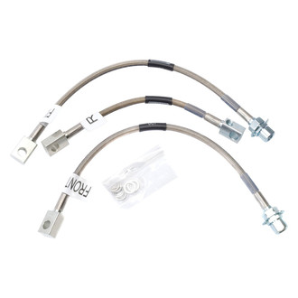 Russell® - Braided Stainless Steel Front Passenger Side Brake Hose Kit