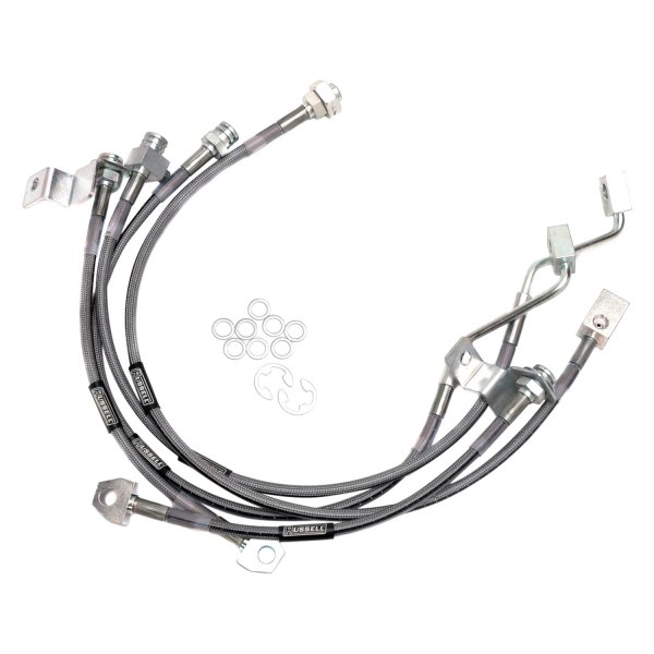 Russell® - Braided Stainless Steel Front and Rear Brake Hose Kit