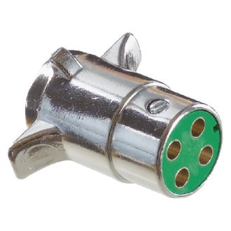 RV Designer® - Chrome Plated 4-Way Trailer Connector Plug