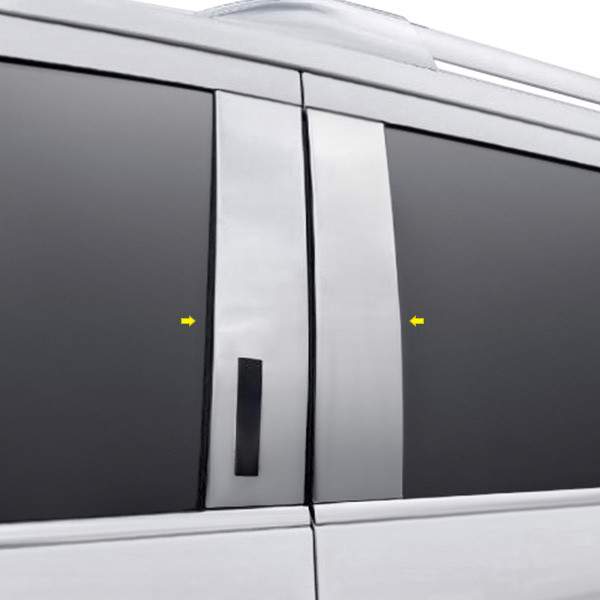 2003-2006 Ford Expedition w/Keypad Cutout 6Pc Chrome Window Sill Trim