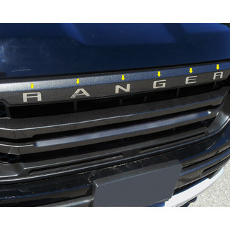 SAA® - 6-Pc "Ranger" Polished Main Grille Letter Insert Trim