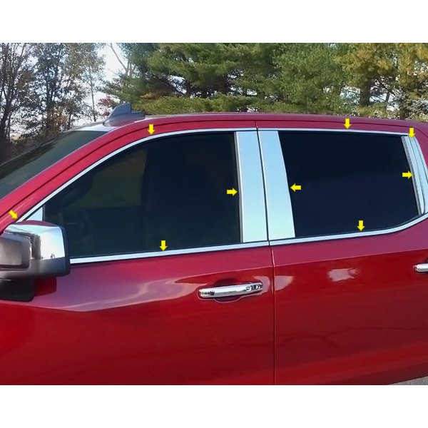 SAA® Chevy Silverado 1500 LTD 2022 Polished Window Trim Package