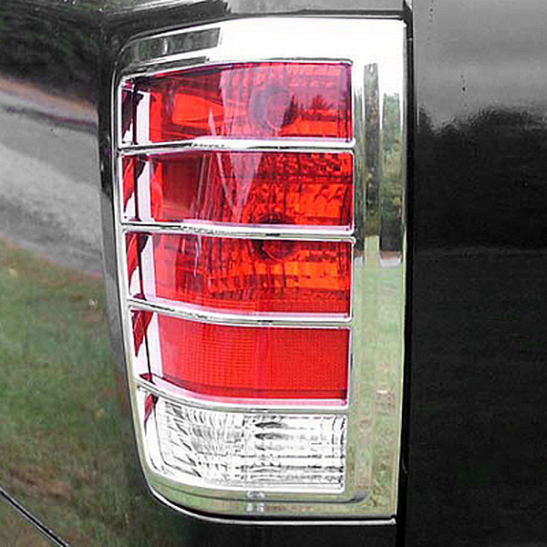 Torox Chrome Tail Light Bezel Covers For Nissan Titan 2004-2015 – Triple Chrome Plated ABS, Pair