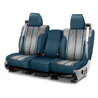 Saddleman® - Saddle Blanket 2nd Row Blue Custom Seat Covers