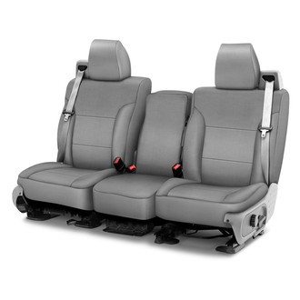 Saddleman® - Leatherette 2nd Row Gray Custom Seat Covers