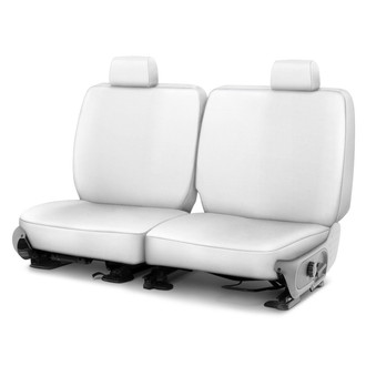 Saddleman® - Leatherette 1st or 3rd Row White Custom Seat Covers
