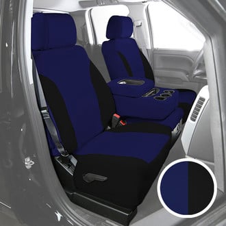 Saddleman® - NeoSupreme 1st Row Blue with Black Custom Seat Covers