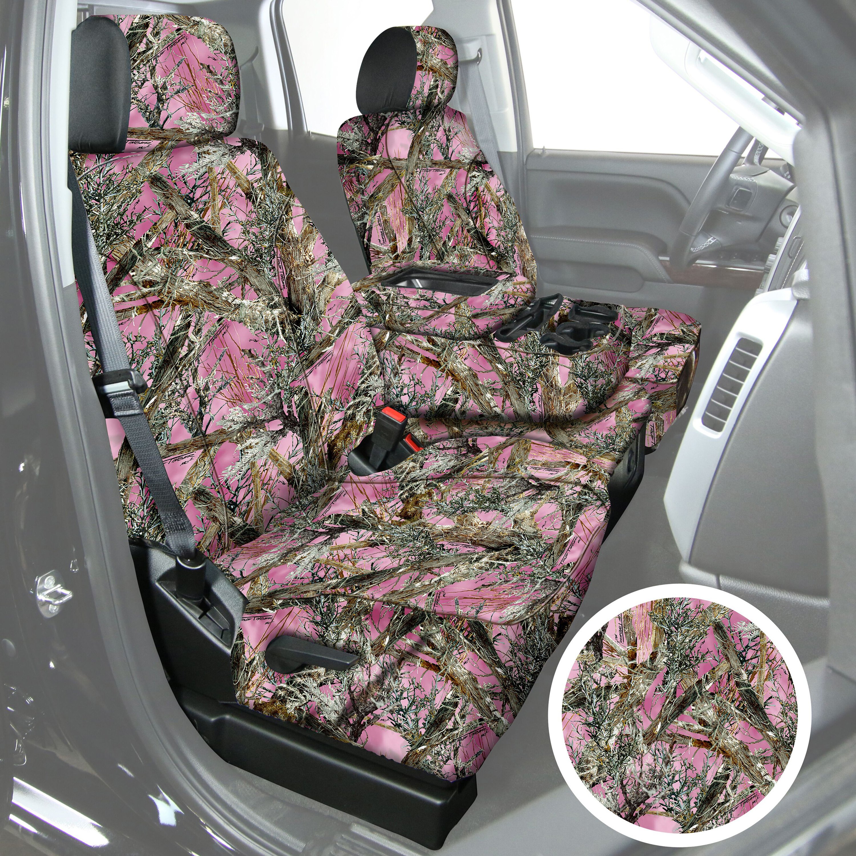 Pink camo car seat covers best sale