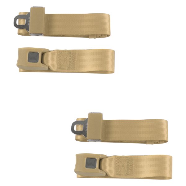 SafeTBoy® - 2-Point Standard Bucket Lap Seat Belts, Tan