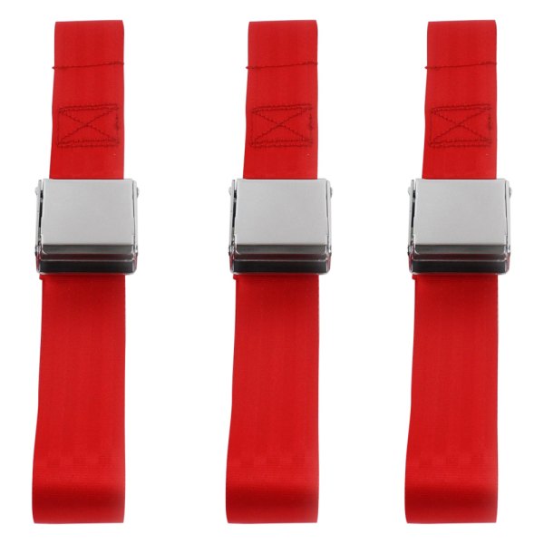 SafeTBoy® - 2-Point Airplane Buckle Lap Bench Seat Belts, Red