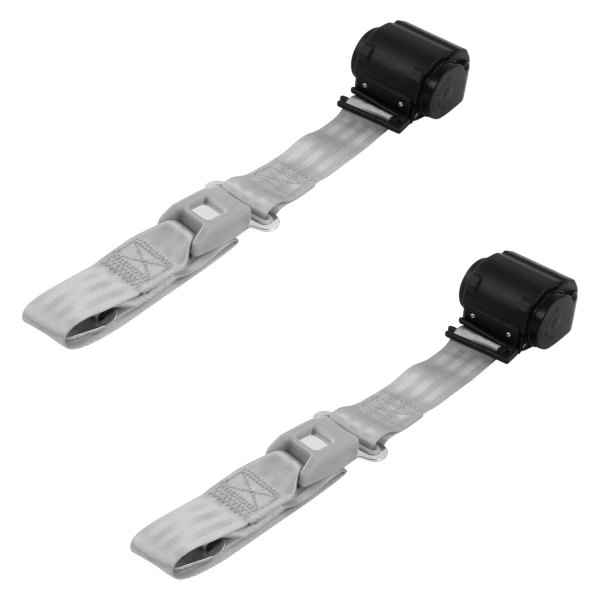 SafeTBoy® - 2-Point Standard Buckle Retractable Bucket Seat Belts, Gray
