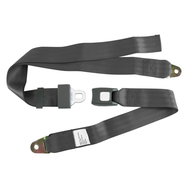 SafeTBoy® - 2-Point Standard Push Button Buckle Interior Safety Lap Seat Belt, Charcoal