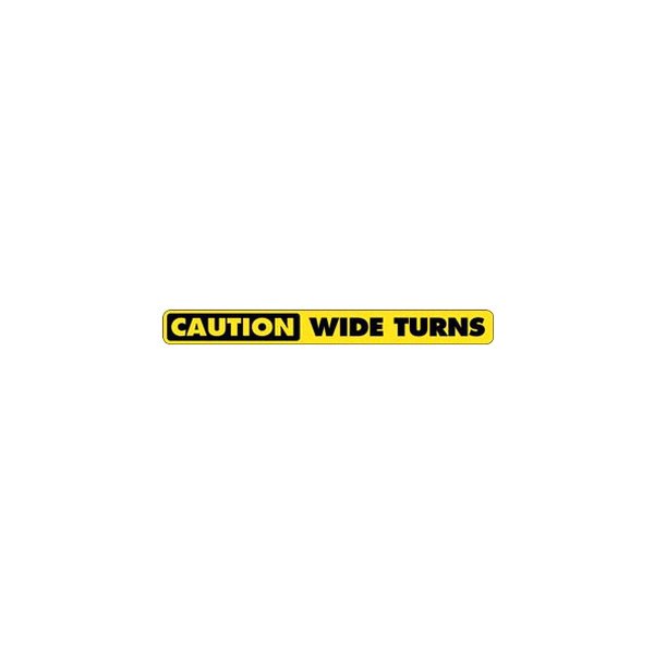 SafeTruck® - "Wide Turns" 3.5" x 36" Decal