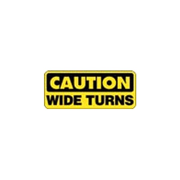 SafeTruck® - "Wide Turns" 4.5" x 11" Decal