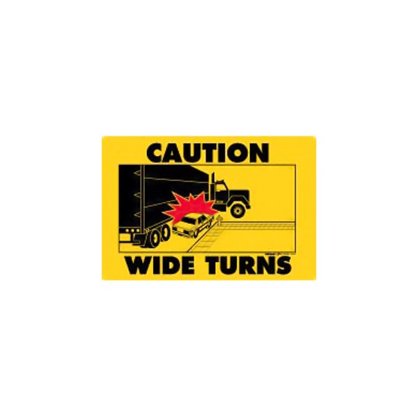 SafeTruck® - "Wide Turns" 11.75" x 17.25" Decal