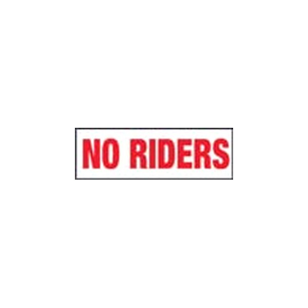 SafeTruck® - "No Riders" 1.5" x 5" Decal