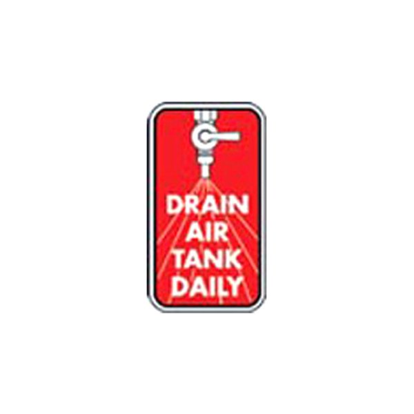 SafeTruck® - "Drain Air Tank Daily" 4" x 2.25" Decal