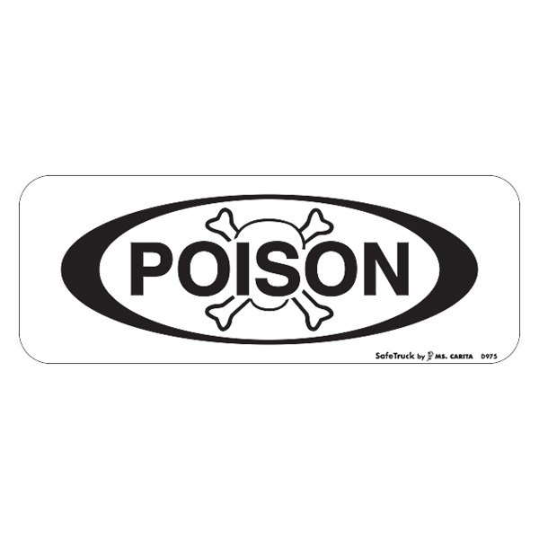 SafeTruck® - "Poison" 2.25" x 6" Decal