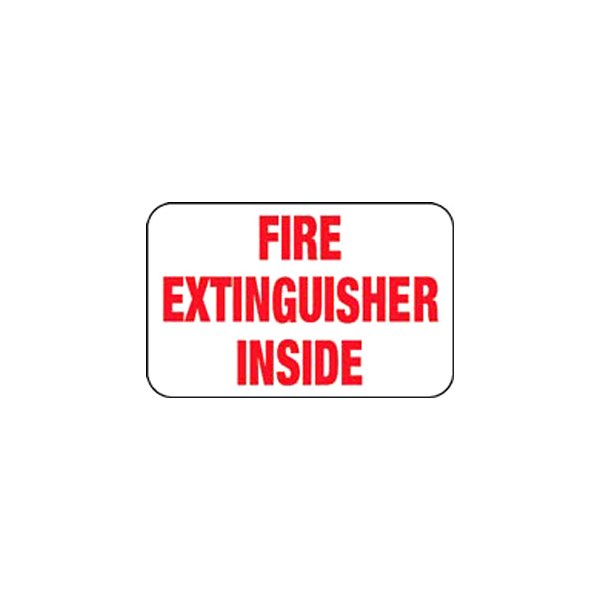 SafeTruck® - "Fire Extinguisher Inside" 4.5" x 6.75" Decal