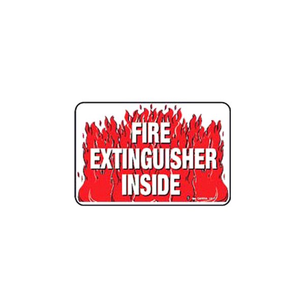 SafeTruck® - "Fire Extinguisher Inside" 4.5" x 6.75" Decal