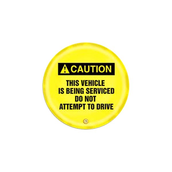 SafeTruck® - "Caution: Vehicle Being Serviced" Wheel Cover