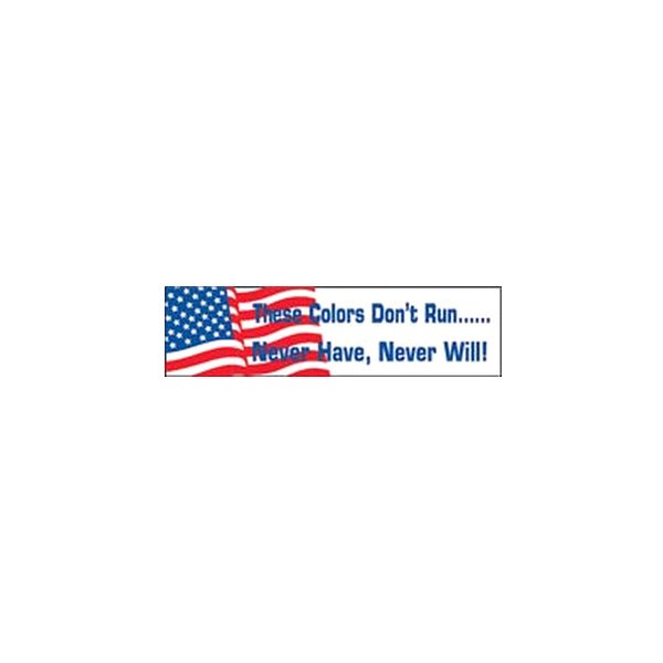 SafeTruck® - "These Colors Don't Run" USA Flag 2.75" x 10.25" Decal