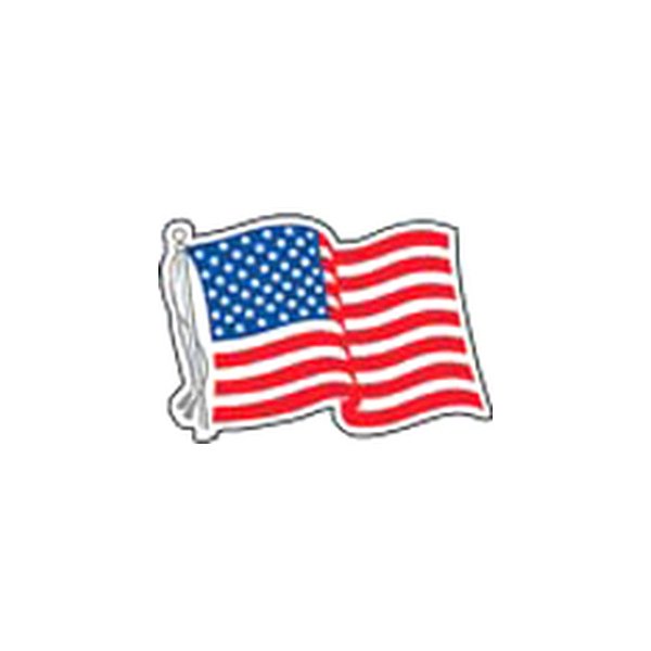 SafeTruck® - Waving USA Flag 4" x 5.5" Decal