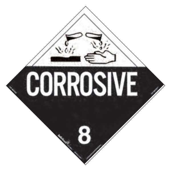 SafeTruck® - "Corrosive Class 8" Placard Decal