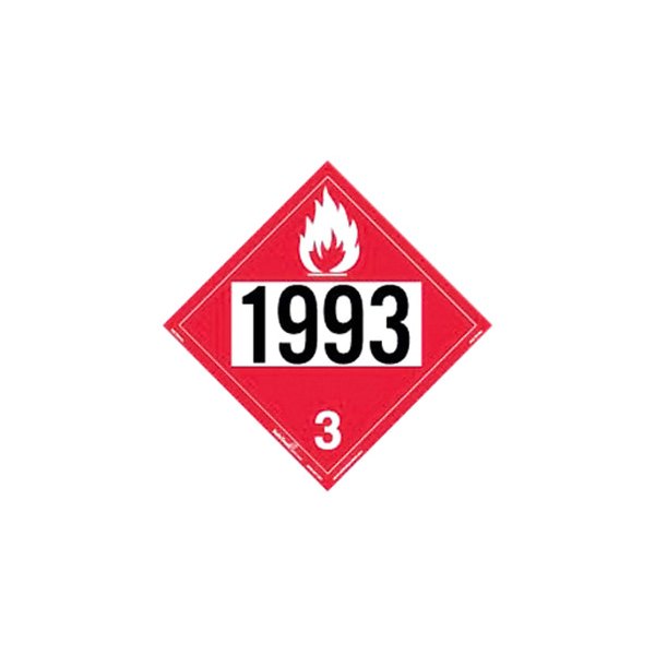 SafeTruck® - "Flammable 1993 Class 3" Placard Decal