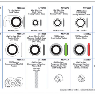 Santech® - A/C Compressor Sealing Washer Kit