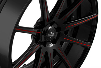 Gloss Black with Red Accents
