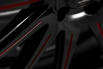 Gloss Black with Red Accents