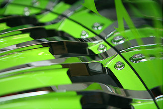 Green with Polished Accents