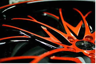 Gloss Black with Orange Accents