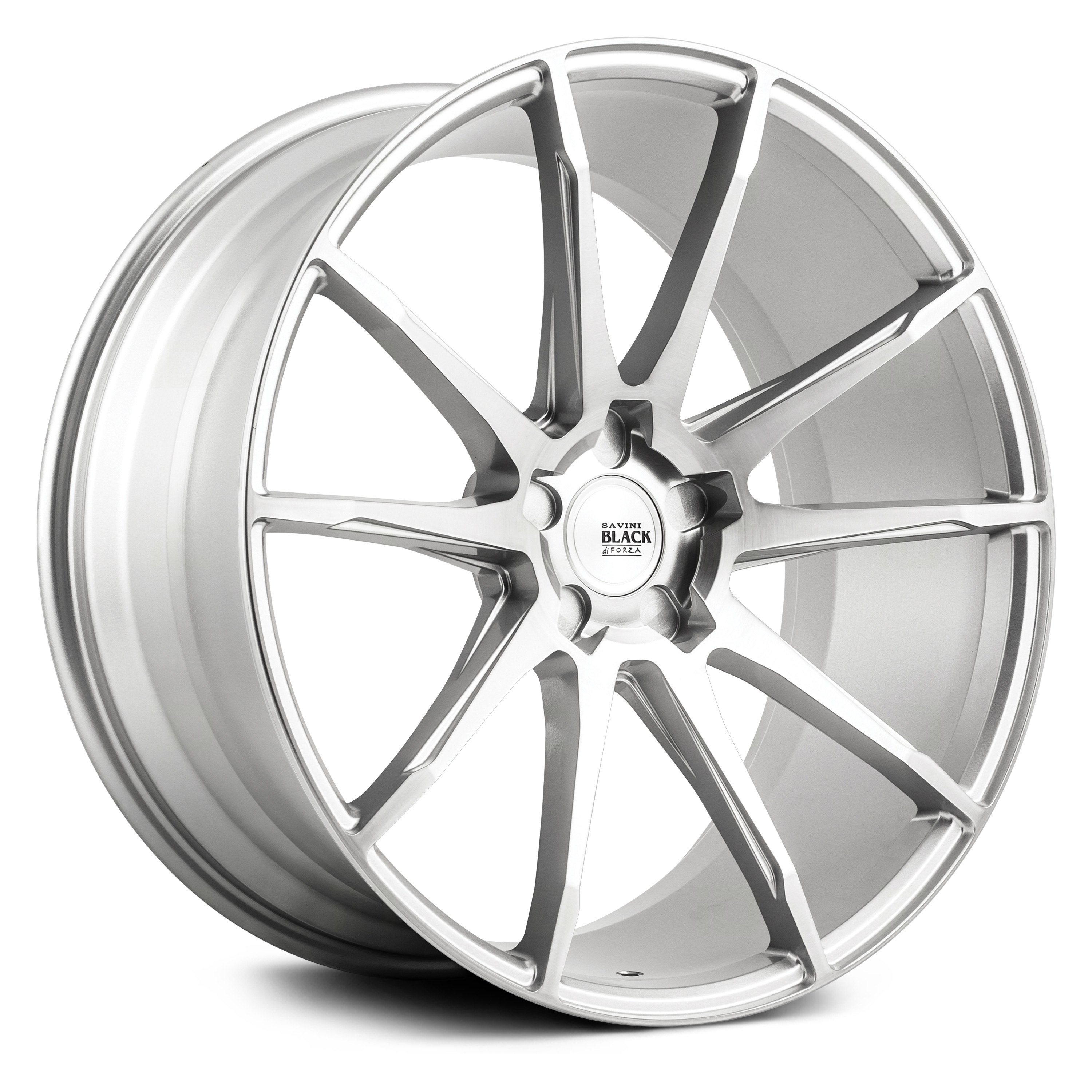 SAVINI® BM-12 Wheels - Silver With Brushed Face Rims