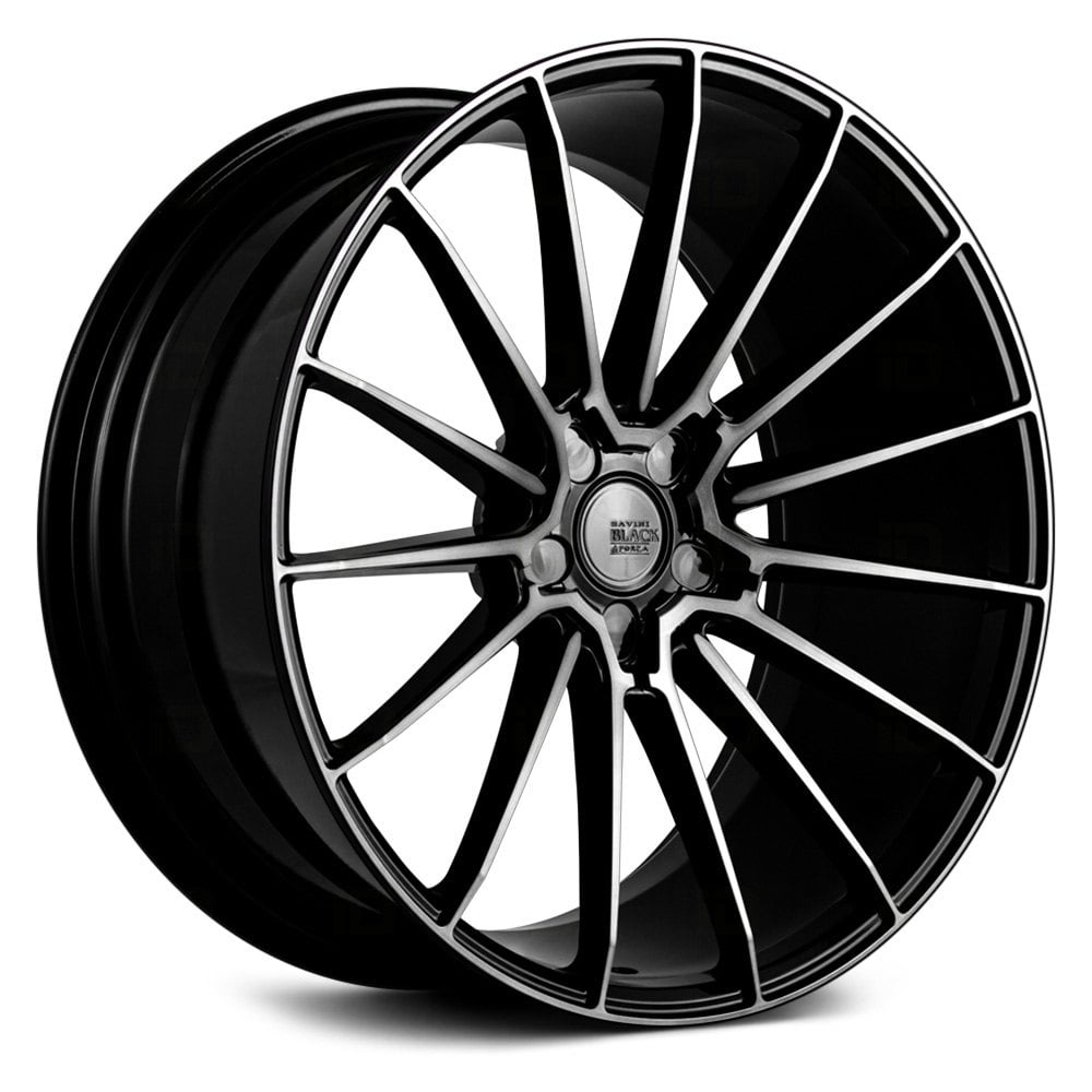 Savini Bm Wheels Gloss Black With Double Dark Tint Rims