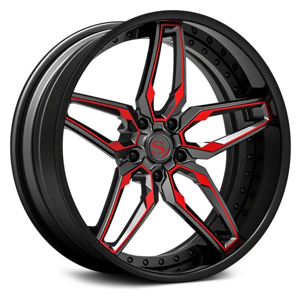 SAVINI® - SV82 3PC Black with Red Accents