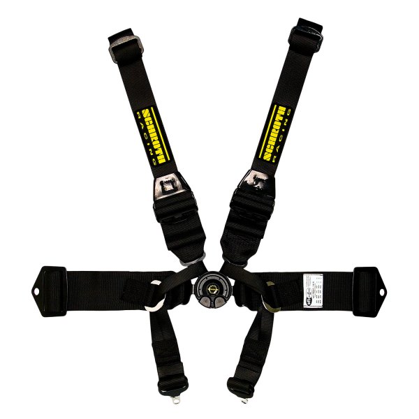 Schroth® - SFI 16.5™ Formula III™ 2"/3" Double Hans 6-Point Black Harness Set without Adjuster