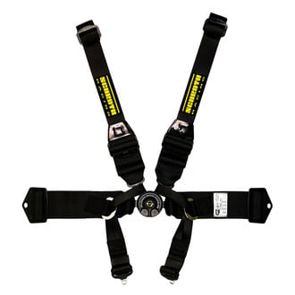 Schroth® - SFI 16.5™ Formula III™ 3" Standard Pull-up 6-Point Black Harness Set