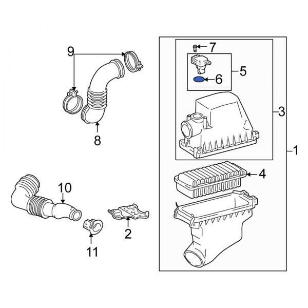 Fuel Injection Air Flow Meter Gasket & O-Ring