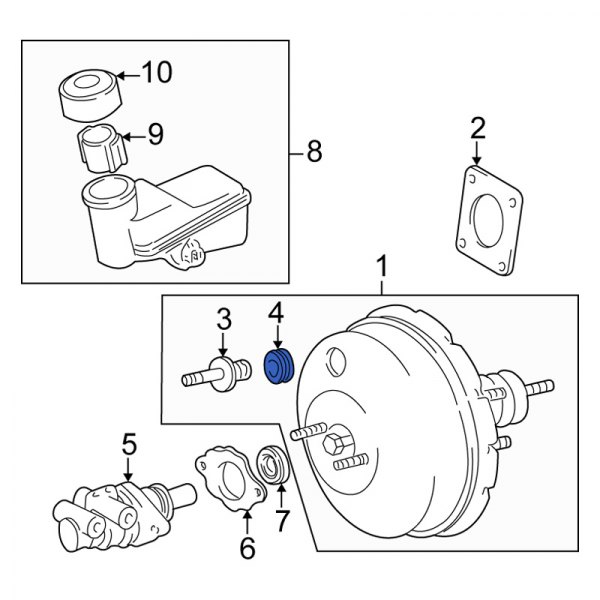 Scion OE 9048024015 Power Brake Booster Vacuum Switch Grommet