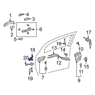 Scion OE - Front Left Upper Door Hinge