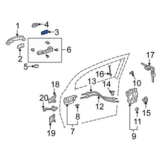 Scion OE - Rear Exterior Door Handle Pad