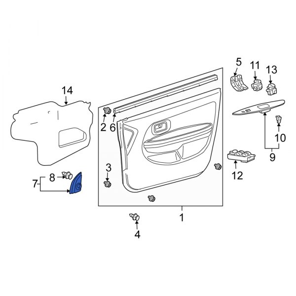 Door Mirror Trim Ring